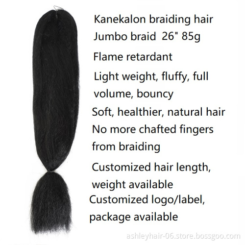 Wholesale Kanekalon Jumbo Braid Braiding Hair Synthetic Hair Extensions Jumbo Braiding Hair